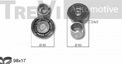 TREVI AUTOMOTIVE kd1187 -  Комплект ремня ГРМ
